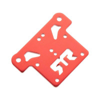 Pótalkatrész RC autó modellekhez Arrma 6S BLX: alumínium felső lemez ezüst/kék.