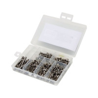 Dinamit 189 db rozsdamentes acél csavar, anya és alátét készlet Traxxas E-Revo 1:16 RC autó modellekhez (használható Slash és Summit 1:16 modellekhez is) Anyag - rozsdamentes acél T-304 (ČSN 17 240).