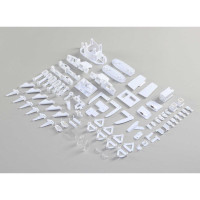 Pótalkatrész E-flite Cirrus SR-22T 1.5m RC modell repülőgéphez: műanyag alkatrész készlet, mint például karok, kupakok, motorágy és egyéb.