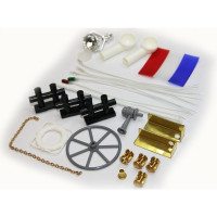 Tartozékok a ROMARIN Dolly RC modellhez - bábu tartozékkészlet, mint például kormánykerék, mentőkerék, fényszóró, LED világítás, kürtöntvény, zászló, lánc, apró kiegészítők.