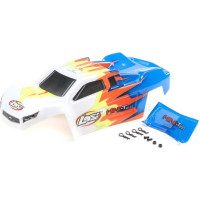 Pótalkatrész RC modellautókhoz Losi Mini-T 2.0: karosszéria kék/fehér.