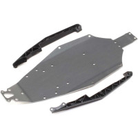 Pótalkatrész RC modellhez Losi Mini-B: alváz és oldalsó sínek.