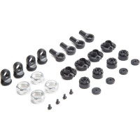 Pótalkatrész Losi Baja Rey Desert Truck, Raptor, Rock Rey RC modellekhez: lengéscsillapító végsapkák, kupakok, dugattyú.