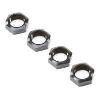 Pótalkatrész RC modellautókhoz Losi Super Baja Rey: kerékanya fekete (4 db).