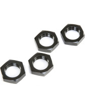 Pótalkatrész RC modell autókhoz Losi 5ive-T 2.0: kerékanya fekete (4 db)