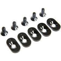 Pótalkatrész RC modell autókhoz Losi 5ive-T 2.0: motorágy betét fekete 18T (5 db)