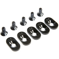 Pótalkatrész RC modell autókhoz Losi 5ive-T 2.0: motorágy betét fekete 18.5T (5 db)