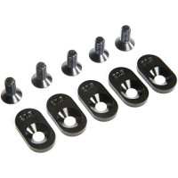 Pótalkatrész RC modell autókhoz Losi 5ive-T 2.0: motorágy betét fekete 20.5T (5 db)