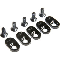 Pótalkatrész Losi 5ive-T 2.0 RC autó modellekhez: motorágy betét fekete 21.5T (5 db).