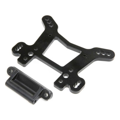 Losi věž tlumičů přední, černá, hliník: DBXL-E 2.0