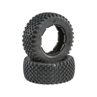 Alkatrész RC modell autókhoz Losi 5ive-T 2.0 Short Course Truck: kemény gumiabroncsok (2 db) elöl, hátul