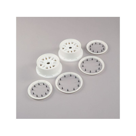 Losi Disk kola, beadlock bílý (2): 5ive-T 2.0