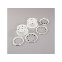 Pótalkatrész RC autó modellekhez Losi 5ive-T 2.0: keréktárcsa 1:5 autóhoz, gyöngyház fehér, hatszög 24mm (2 db)