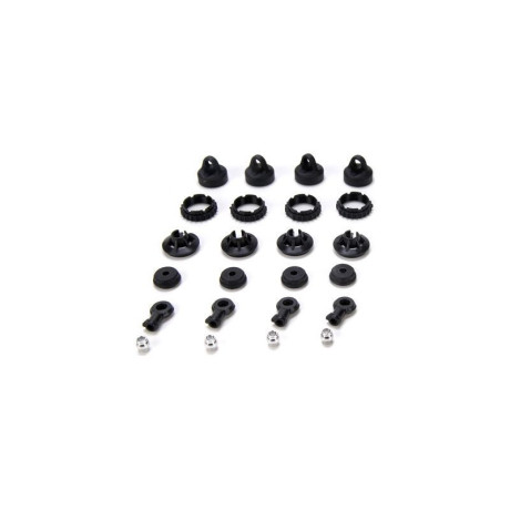 TEN-SCT/RALLY-X: Plastové díly tlumičů sada (4)