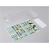 Pótalkatrész RC modell autóhoz TLR 22X-4 Elite 1:10 4WD Race Buggy: karosszéria lámpa, szárny, festetlen.