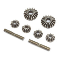 Pótalkatrész RC autó modellekhez LR 22X-4 1:10 4WD Race Buggy Kit: differenciálmű fogaskerekek, keresztcsap, fém.