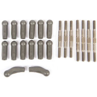 Pótalkatrész RC modellautókhoz TLR 22X-4 Buggy: feszítőkészlet HD titán.