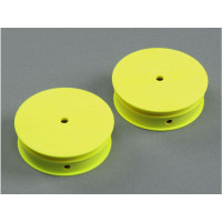 TLR keréktárcsa elöl keskeny, Stiffezel sárga (2 db), 12mm hatszög, ajánlott RC modell autókhoz 1:10 buggy, 22 5.0. Átmérő 58/61mm, szélesség 18,5mm.