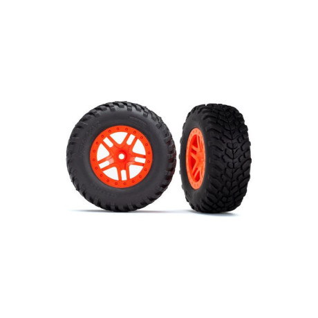 Traxxas kolo 2.2/3.0", disk SCT Split-Spoke oranžový, pneu SCT (2)