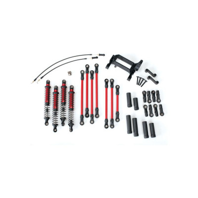 Traxxas konverzní sada vyššího zdvihu kol červená: TRX-4