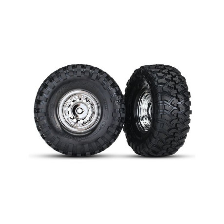 Traxxas kolo 1.9", disk chromovaný, pneu Canyon Trail (pár)