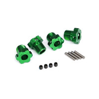 Pótalkatrész Traxxas RC modellautókhoz: kerékagy alumínium zöld 17mm (4 db)
