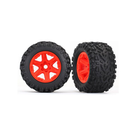 Traxxas kolo 3.8", disk oranžový, pneu Talon EXT (pár)