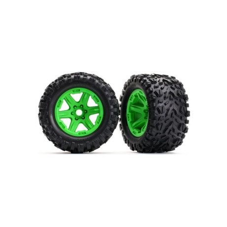 Traxxas kolo 3.8", disk zelený, pneu Talon EXT (pár)