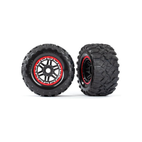 Traxxas kolo 2.8", pneu Maxx All-Terrain, disk černo-červený (2)