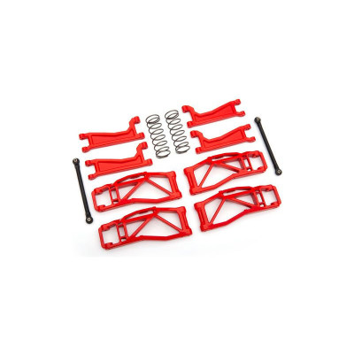 Traxxas sada závěsu kol červená (pro WideMaxx)