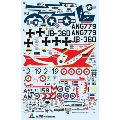 Model Kit letadlo 2799 - F-86E “Sabre” (1:48)
