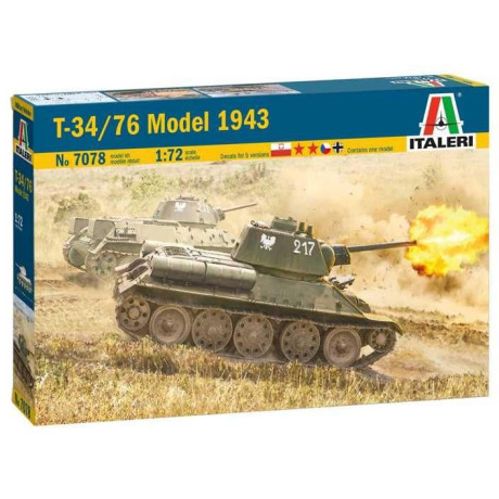 Model Kit tank 7078 - T-34/76 Model 1943 (1:72)