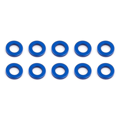 Ballstud podložky, 5.5x1.0mm, modré alu, 10 ks.