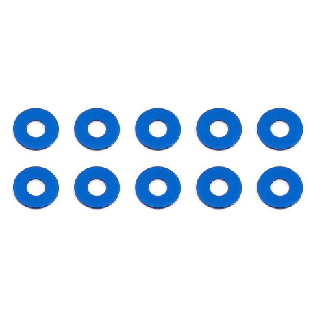 Bulkhead podložky, 7.8x0.5mm, modré alu, 10 ks.