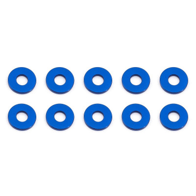 Bulkhead podložky, 7.8x1.0mm, modré alu, 10 ks.