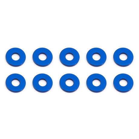 Bulkhead podložky, 7.8x1.0mm, modré alu, 10 ks.