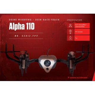 Quadcopter Alpha 110 – FPV - pre vysielače graupner Hott