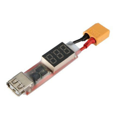 Stabilizátor pre vytvorenie USB nabíjača z akumulátora 6 -22V s Voltmetrom