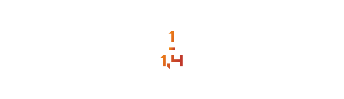 Fesztáv 1-1,4m-ig